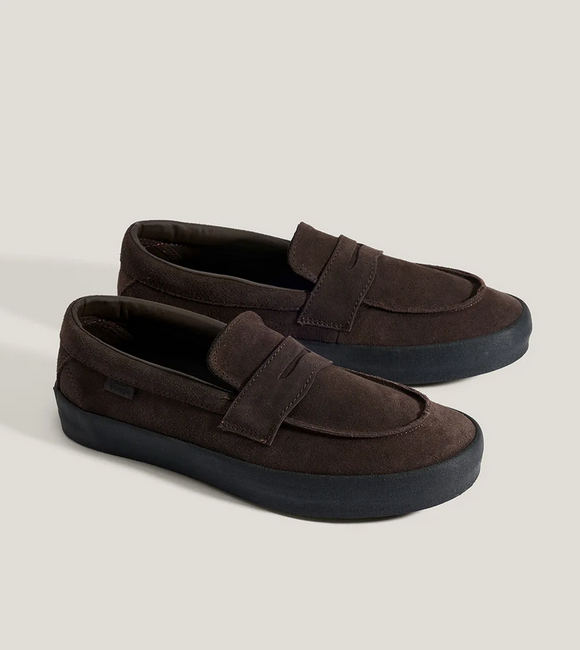 Vans Men's Skate Loafer Suede Brown Black Casual Shoes Sneakers VN000VA6Y491