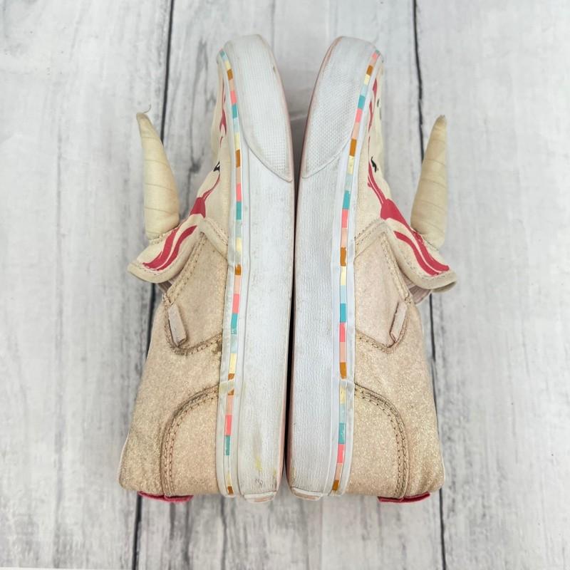 VANS Missy 2 Girls Pink Cream Unicorn Slip On Sneakers Shoes