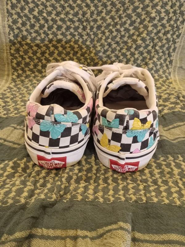 Vans Missy Size 3 Doheny Butterfly Checkerboard Multicolor Skate Shoes Sb9