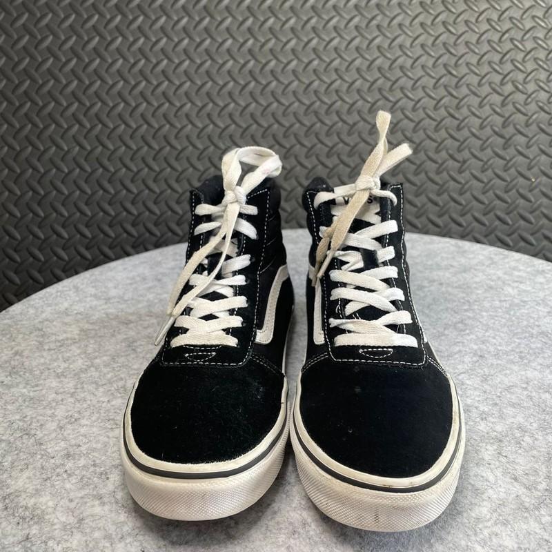 Vans Of The Sk8 Hi Black White Skater Sneakers Shoes Youth Size 7