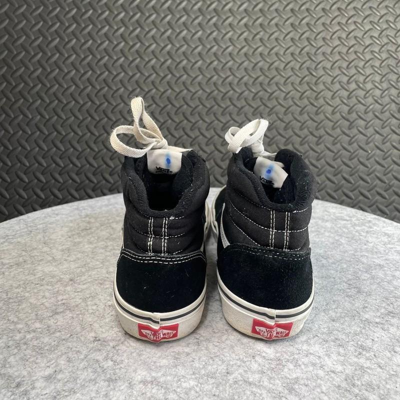 Vans Of The Sk8 Hi Black White Skater Sneakers Shoes Youth Size 7