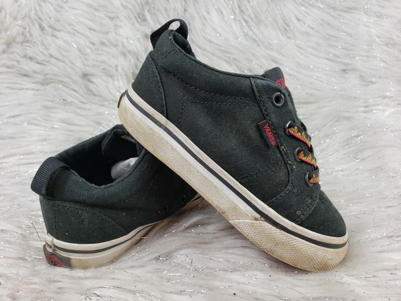 VANS Off The Wall 721454 Black Flames Sneakers Toddler Size 7 / 23.5