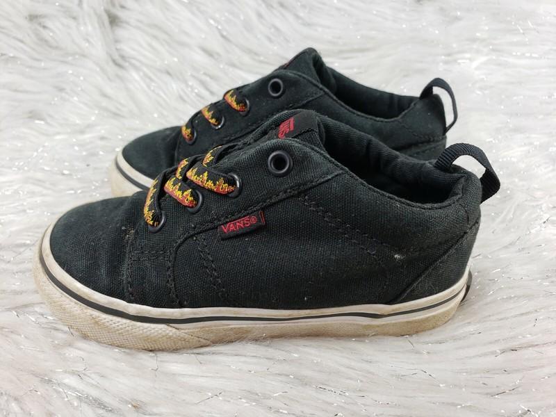VANS Off The Wall 721454 Black Flames Sneakers Toddler Size 7 / 23.5