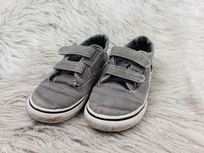 VANS Off The Wall Gray Easy On Casual Shoes Size US 10 EUR 26.5