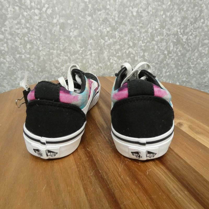 Vans Off The Wall Sneakers Missy 3.5 Black W Rainbow Check Skater Shoe Old Skool
