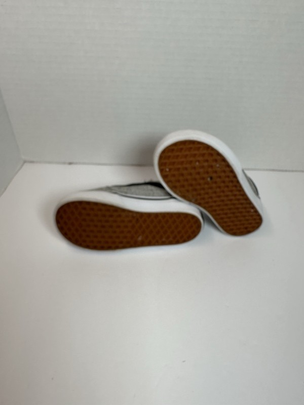 Vans Off The Wall Toddler Slip On Shoes Size 6 Toddler Gray Canvas
