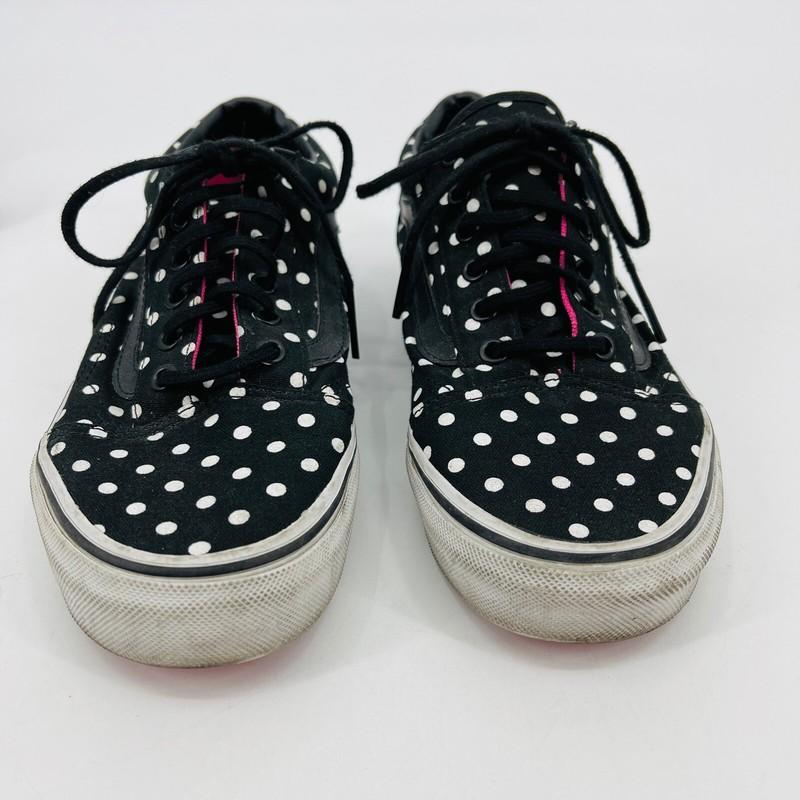 Vans Old Skool Polkadot Sneakers Shoes Black White Low Lace Up Girls 5
