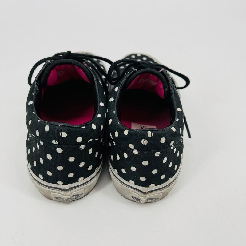 Vans Old Skool Polkadot Sneakers Shoes Black White Low Lace Up Girls 5