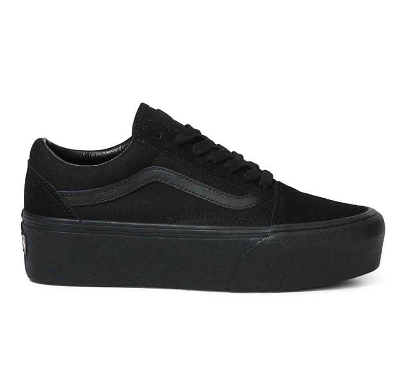 VANS Old Skool Stackform Sneaker Women's size 6-10 VNOA7Q5MBKA triple balck 34mm