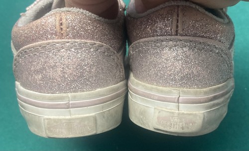 Vans Old Skool Todder Shoes Size 5 Color Pink With Glitter In Great Condition