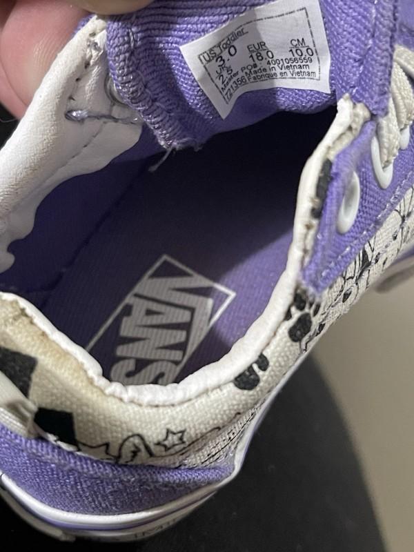 VANS Purple Color Me Baby Slip On Toddler Shoes Size 3 Girls Sneakers