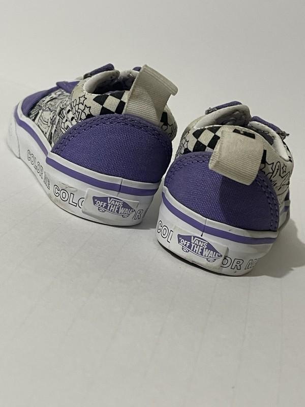 VANS Purple Color Me Baby Slip On Toddler Shoes Size 3 Girls Sneakers