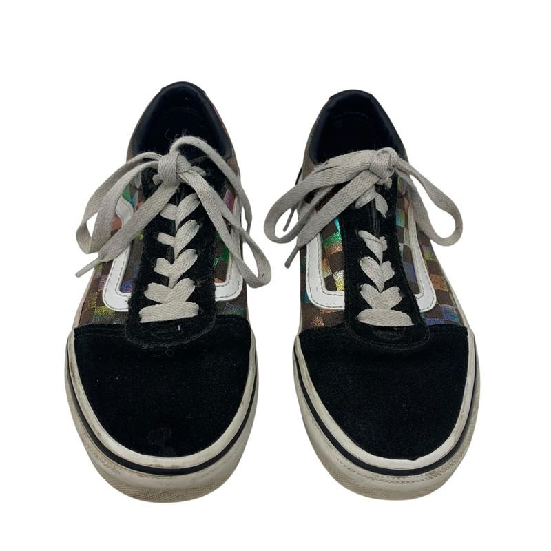 Vans Raindow Metalic Checkerboard Shoes Womens Size 2