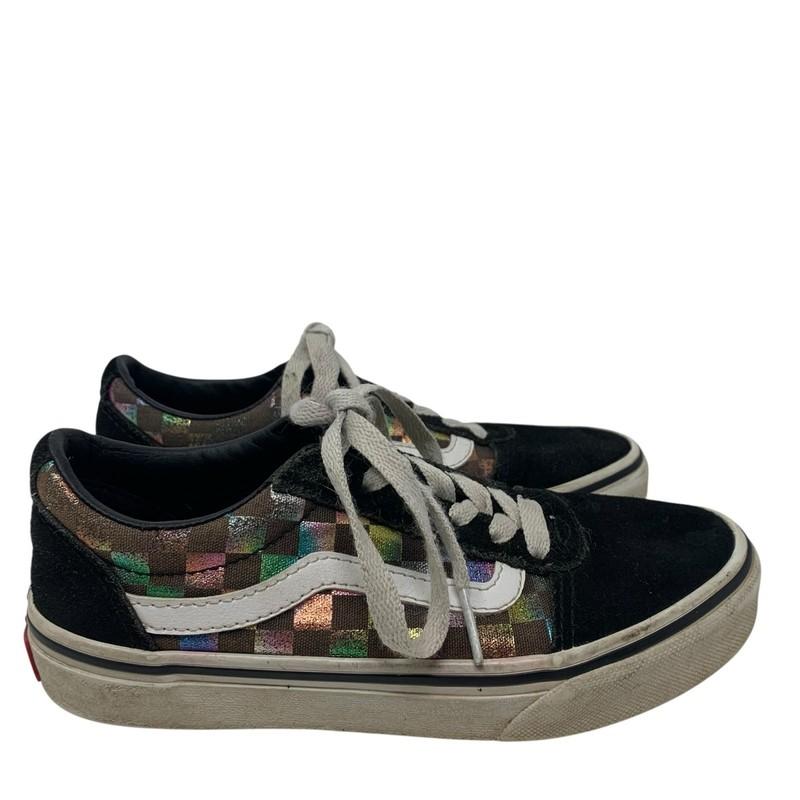 Vans Raindow Metalic Checkerboard Shoes Womens Size 2