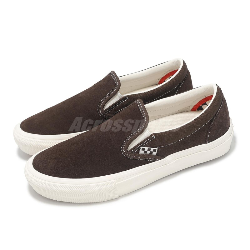 Vans Skate Slip-On Chocolate Brwon Men Unisex Skate Boarding Shoes VN0A5FCAZR6