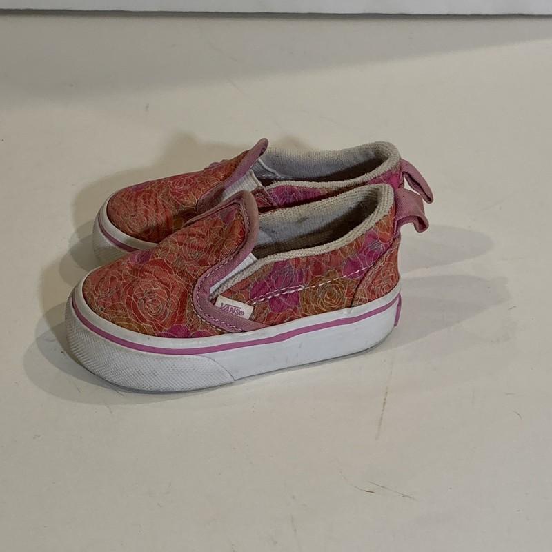 Vans Slip-Ons Sneakers Rose Camo Pink Floral Size 4 Toddler