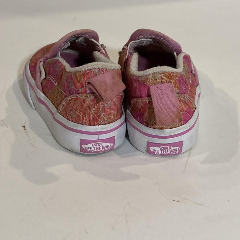 Vans Slip-Ons Sneakers Rose Camo Pink Floral Size 4 Toddler
