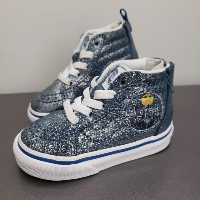 Vans x Harry Potter Sk8-Hi Zip Hogwarts Toddler 4 Baby Size Blue Shoes 721356