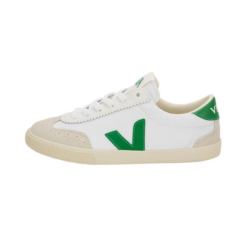 VEJA25 Unisex Suede Cowhide Classic Letter V Casual Canvas Sneaker Shoes