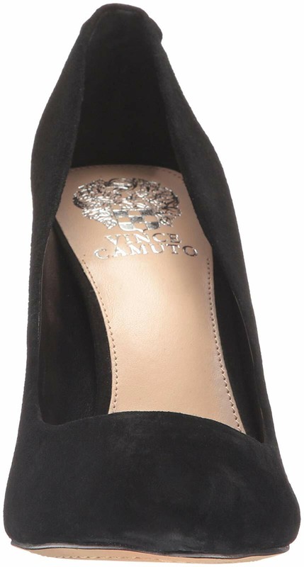 Vince Camuto Dallan Black Black Stone Taupe Suede Women's Heels Slip On Shoes