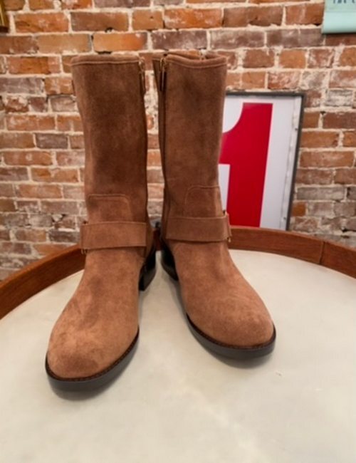 Vince Camuto Tostada Brown Suede Mid Calf Boots Wadelyn New