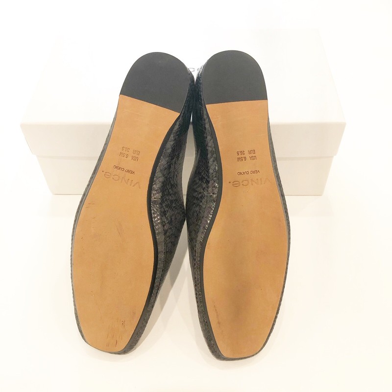 Vince Paz Sneak Print Black Gray Loafer Size 6.5 New In Box