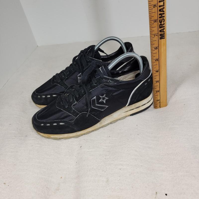 Vintage Converse Shoes Mens Size 7.5 Black Sneakers One Star Low Suede Athletic
