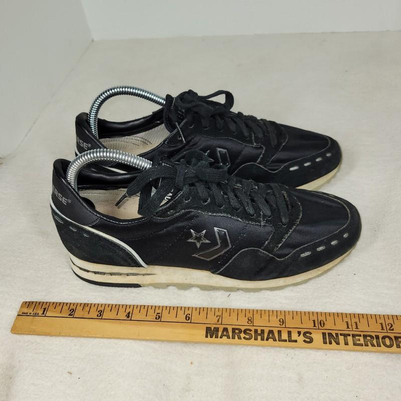 Vintage Converse Shoes Mens Size 7.5 Black Sneakers One Star Low Suede Athletic