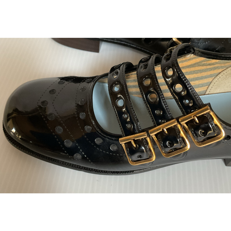 Vintage Missy Mates Girls Black Patent Leather Mary Jane Shoes Size 10
