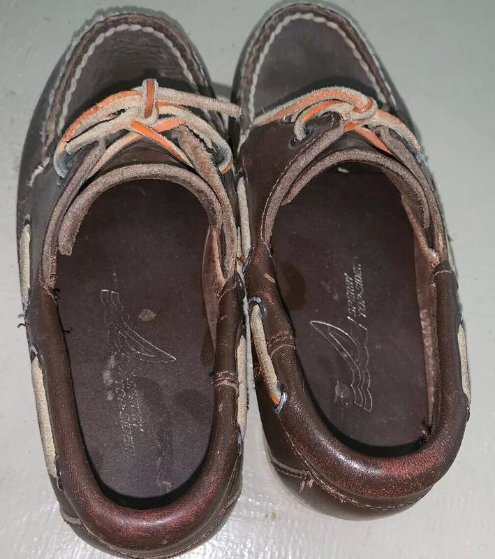 Vintage Sperry Kids Top-Sider Brown Tan Leather Boat Shoes Size 11.5 1980’s