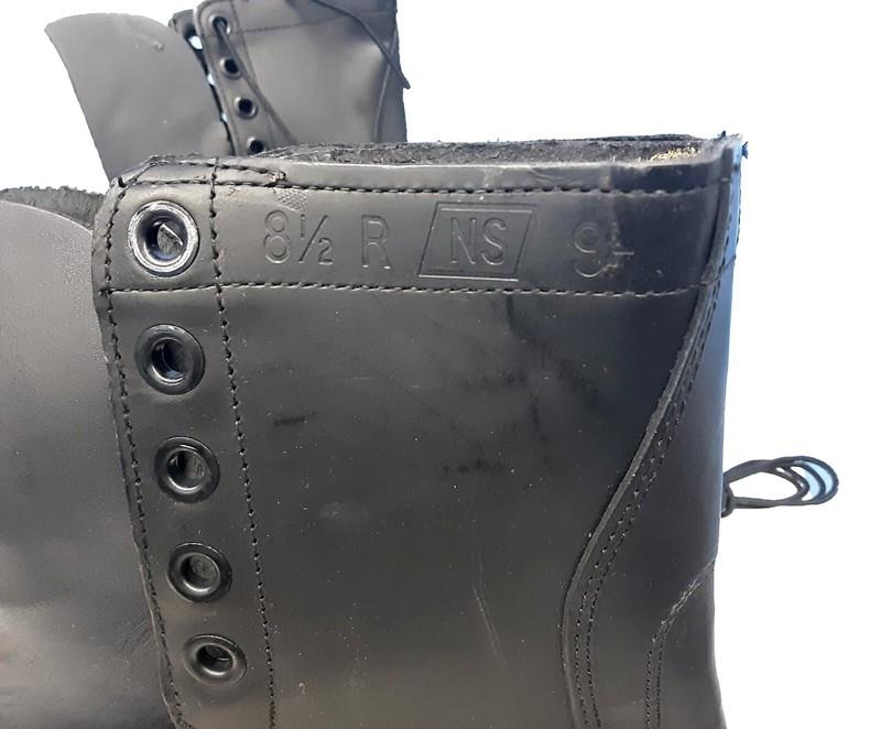Vintage US Army Military Black Leather Combat Jungle Boots Sz 8.5 R NOS