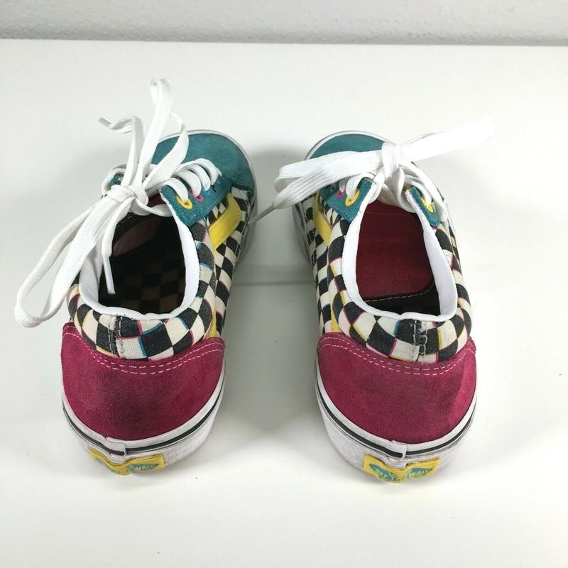 Vintage Vans Old Skool Chex Skate Shoe Checkboard Sz 3 Kids Boys