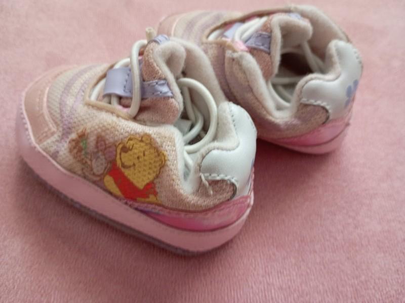 Vintage Y2K Baby Girl Disney Winnie The Pooh Pink Lace-Up Shoes Size 0