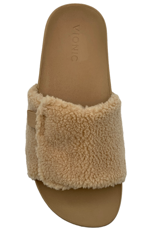 Vionic Adjustable Cozy Slide Slippers Ginger Root