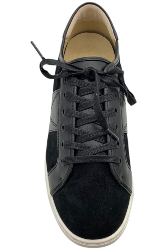 Vionic Men's Suede Water Resistant Cupsole Sneaker Jerome Black