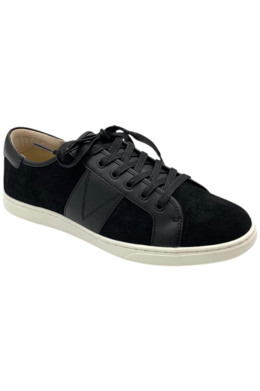Vionic Men's Suede Water Resistant Cupsole Sneaker Jerome Black