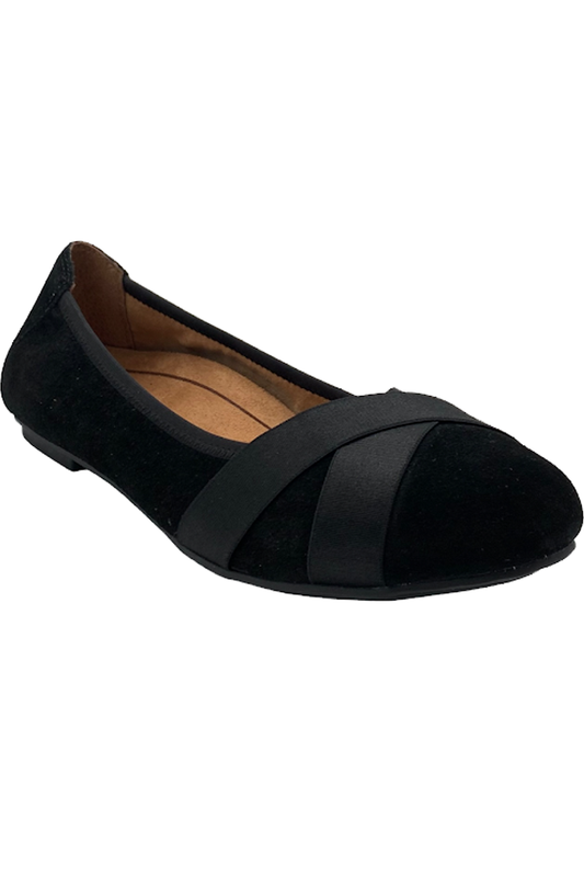 Vionic Women's Suede Flats Maria Black