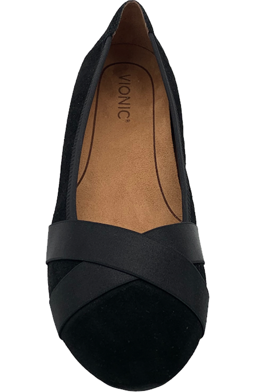 Vionic Women's Suede Flats Maria Black