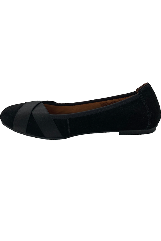 Vionic Women's Suede Flats Maria Black