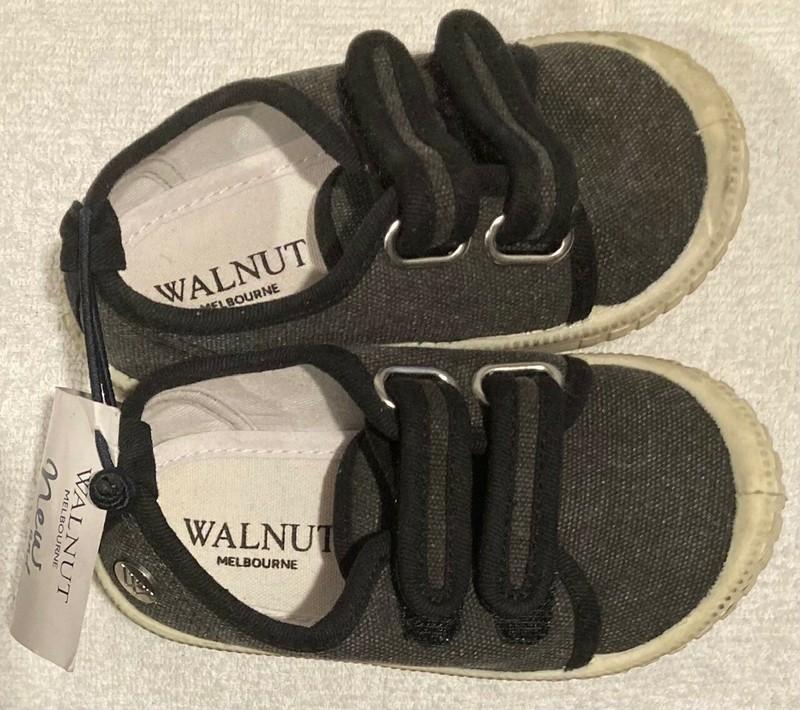 Walnut Melbourne Grey Shoes With Double Straps Size 24 RRP $29.95 NEW WITH TAG