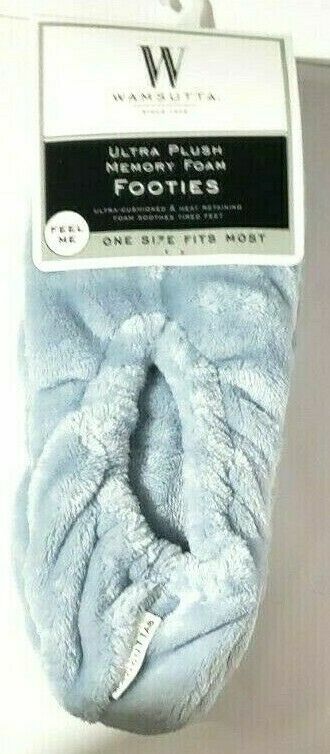 Wamsutta Ultra Plush Memory Foam Footies Slippers One Size Fits Most