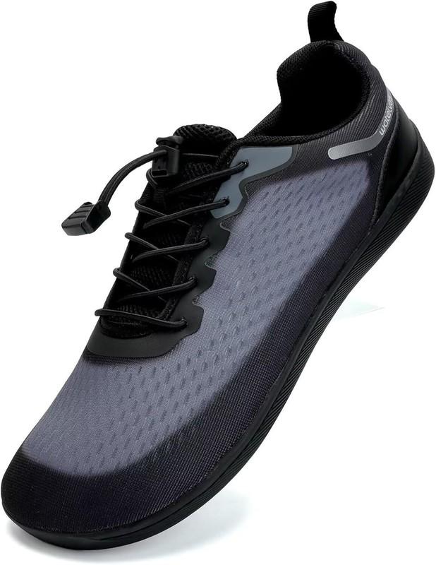WateLves Wide Water Shoes Mens Womens 12 Women/10.5 Men Black Gray