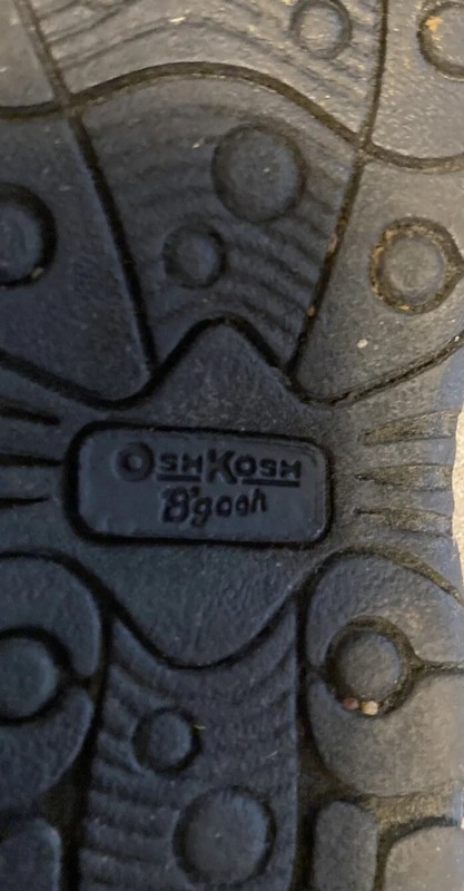 Water Shoes OshKosh B'Gosh Flip Flop/ Sandals Summer Baby Infant 5 Black/gray EC