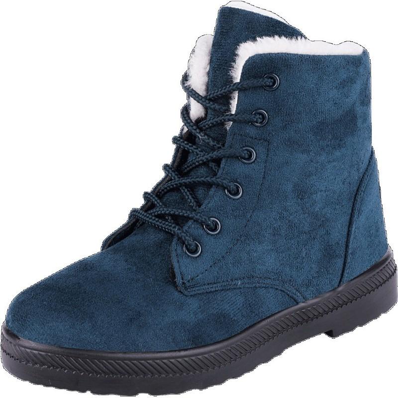 Waterproof Winter Women Shoes Snow Boots Fur-lined Slip On Warm Ankle Size US