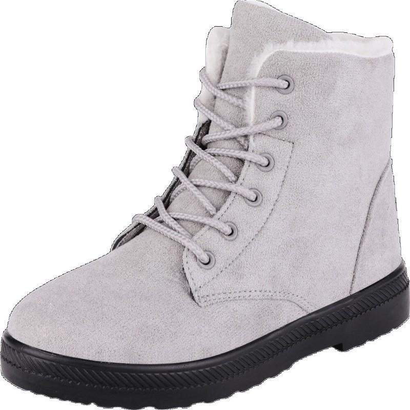 Waterproof Winter Women Shoes Snow Boots Fur-lined Slip On Warm Ankle Size US