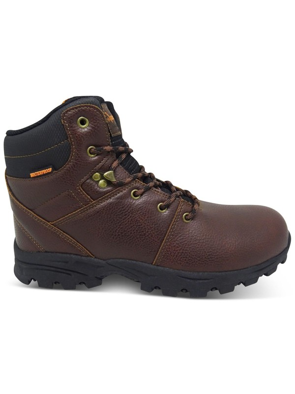 WEATHERPROOF VINTAGE Mens Brown Mixed Media Jeremiah Round Toe Hiking Boots 12 M