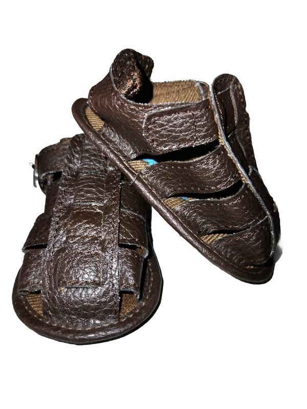 Wee Essentials Baby Sandals Soft Sole Sandals Sz 0 Brown