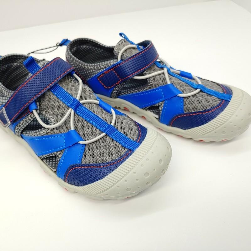 Western Chief Delta Blue Gray Boys Child Size 12 Bump Toe Breathable Strap Play