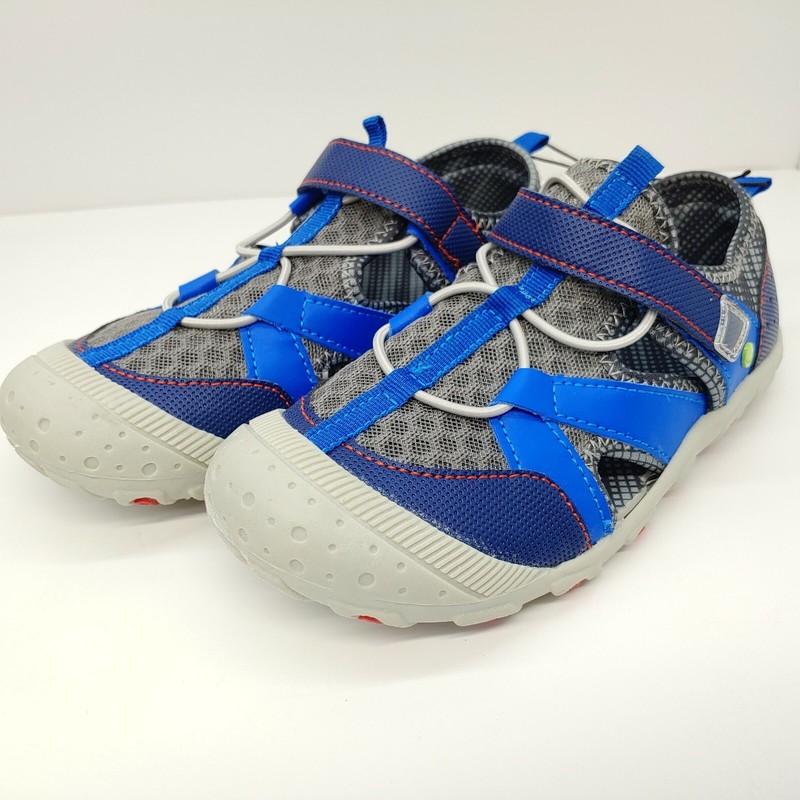 Western Chief Delta Blue Gray Boys Child Size 13 Bump Toe Breathable Strap Play