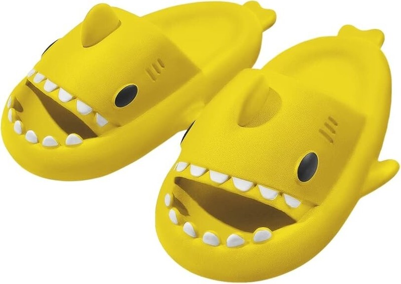 WHOLESALE Pack Of 48 Fun Shark Slides Water Kids Thick Sole Non-Slip Shower